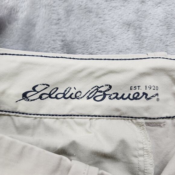 Eddie Bauer Pants Womens 16 Beige Blakely Wide Leg Chino Stretch Cotton Casual - Picture 5 of 14